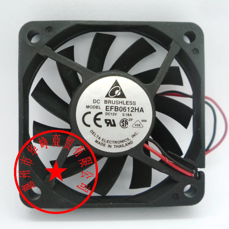 6CM EFB0612HA EFB0612HHA EFB0612LA EFB0612MA 6010 12V Cooling Fan 60*60*10mm