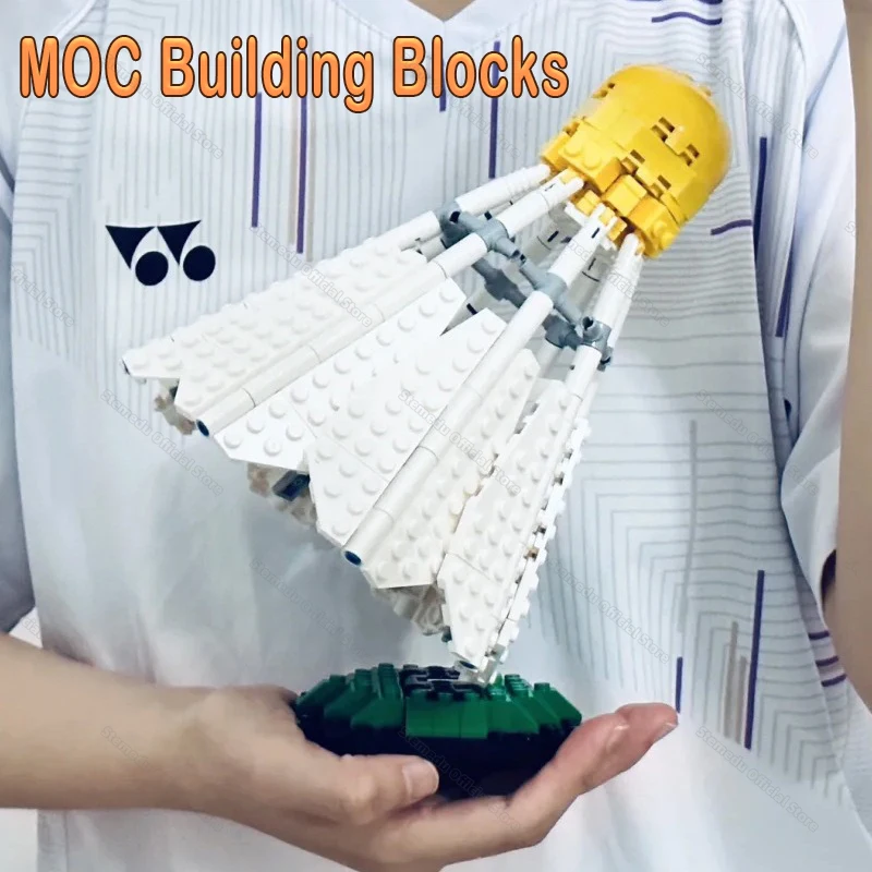 MOC الإبداعية ضخمة الريشة الطوب نموذج اللبنات لغز الجمعية الطوب الفني سلسلة رياضية ديكور الحلي لعبة هدية