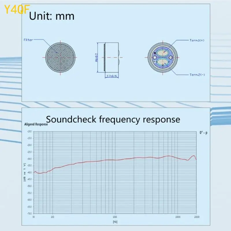 Y4QF Electret Microphone Pickup ضمان جودة الصوت لجميع المستخدمين