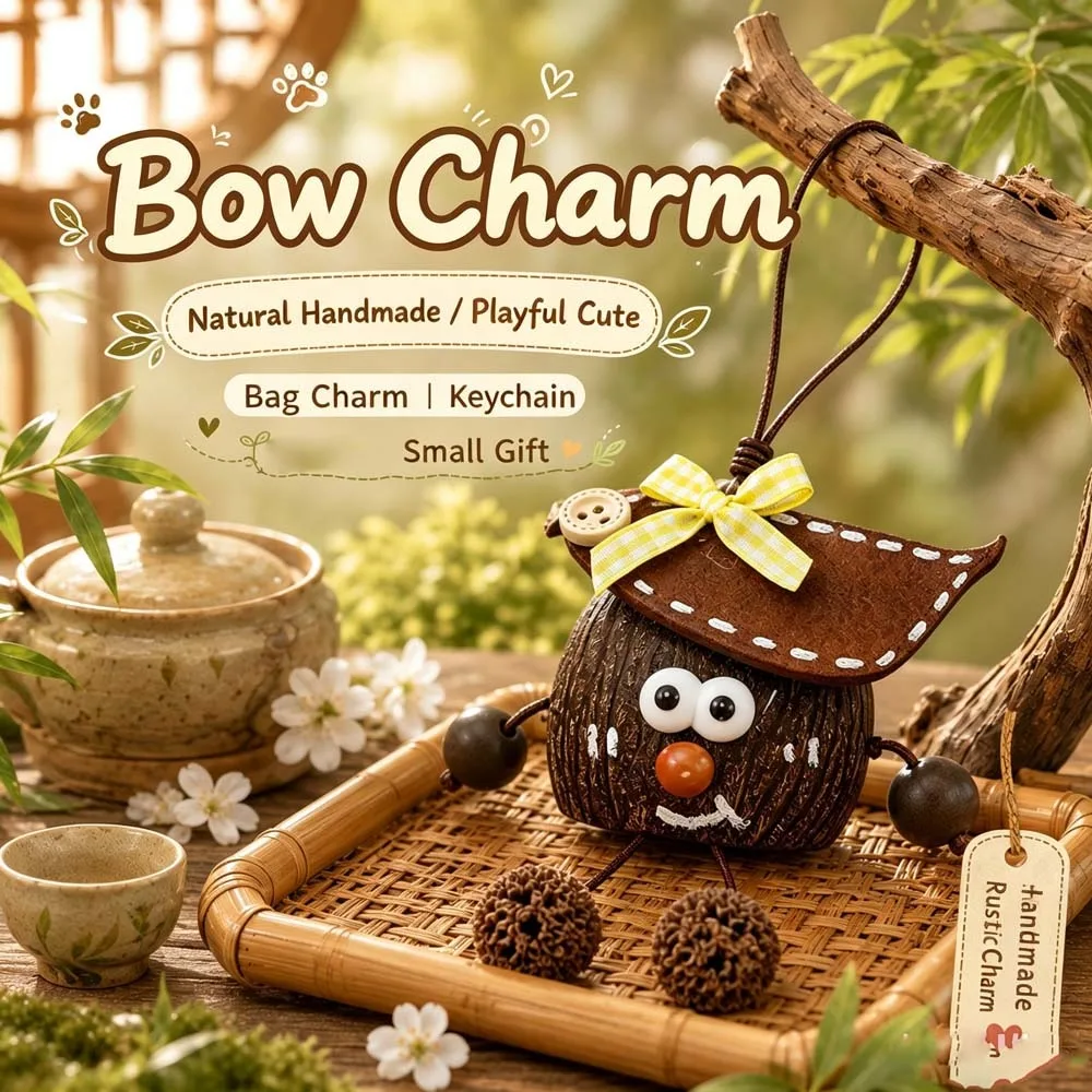 Handmade Fruit Pod Fairy Pendant Retro Exquisite Curly Hair Fruit Pod Pendant Rustic Pastoral DIY Kit Fruit Shell Bag Pendant