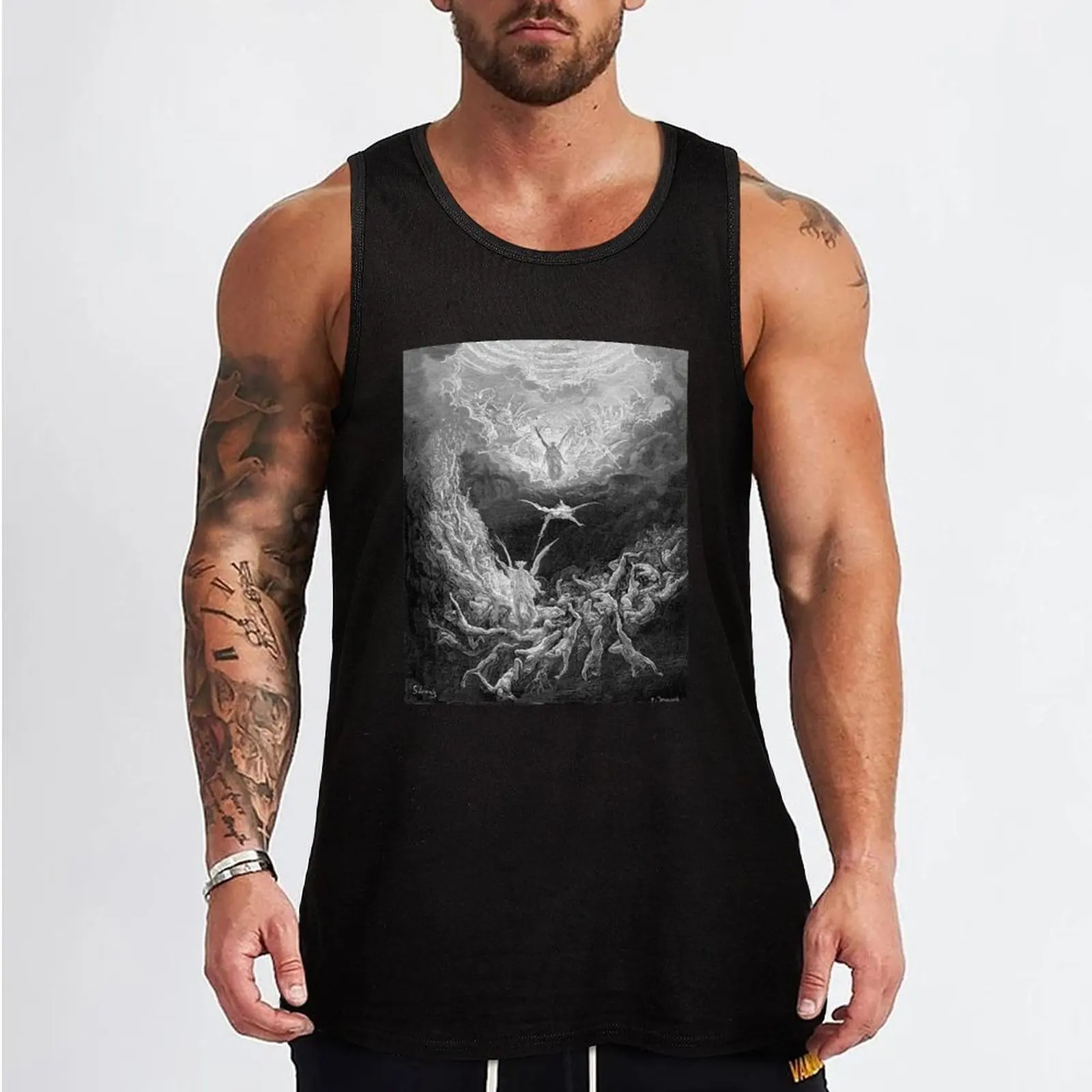 Gustave Doré's -The Last Judgement Tank Top gym clothes man T-shirt men sleeveless gym shirt man fitness bodybuilding men