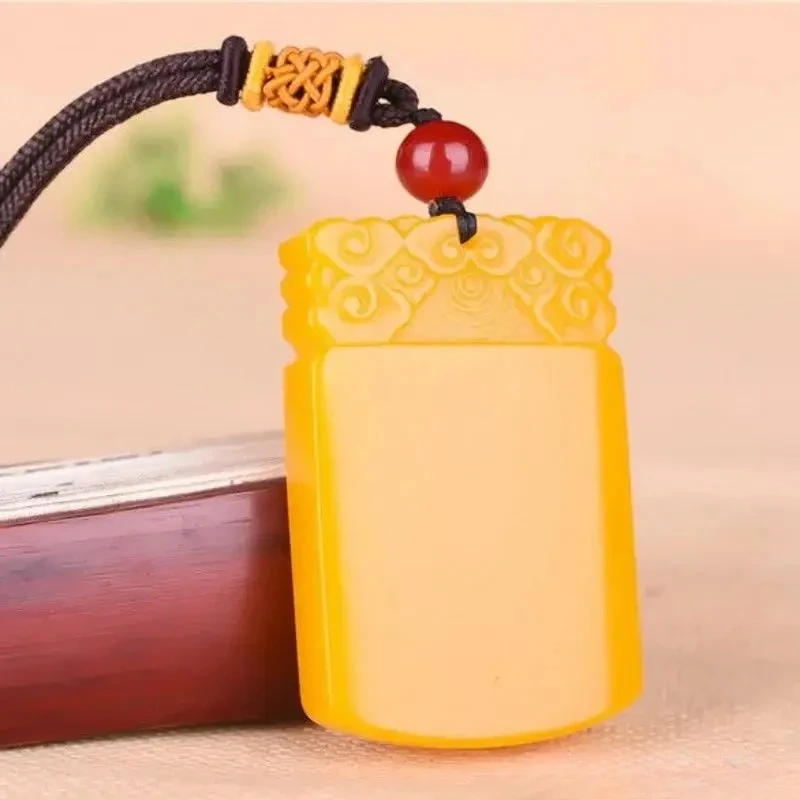 

Натуральный зеленый нефритовый кулон ручной работы бренда Ping'an, модные ювелирные изделия, мужские и женские ожерелья бренда Ping'an