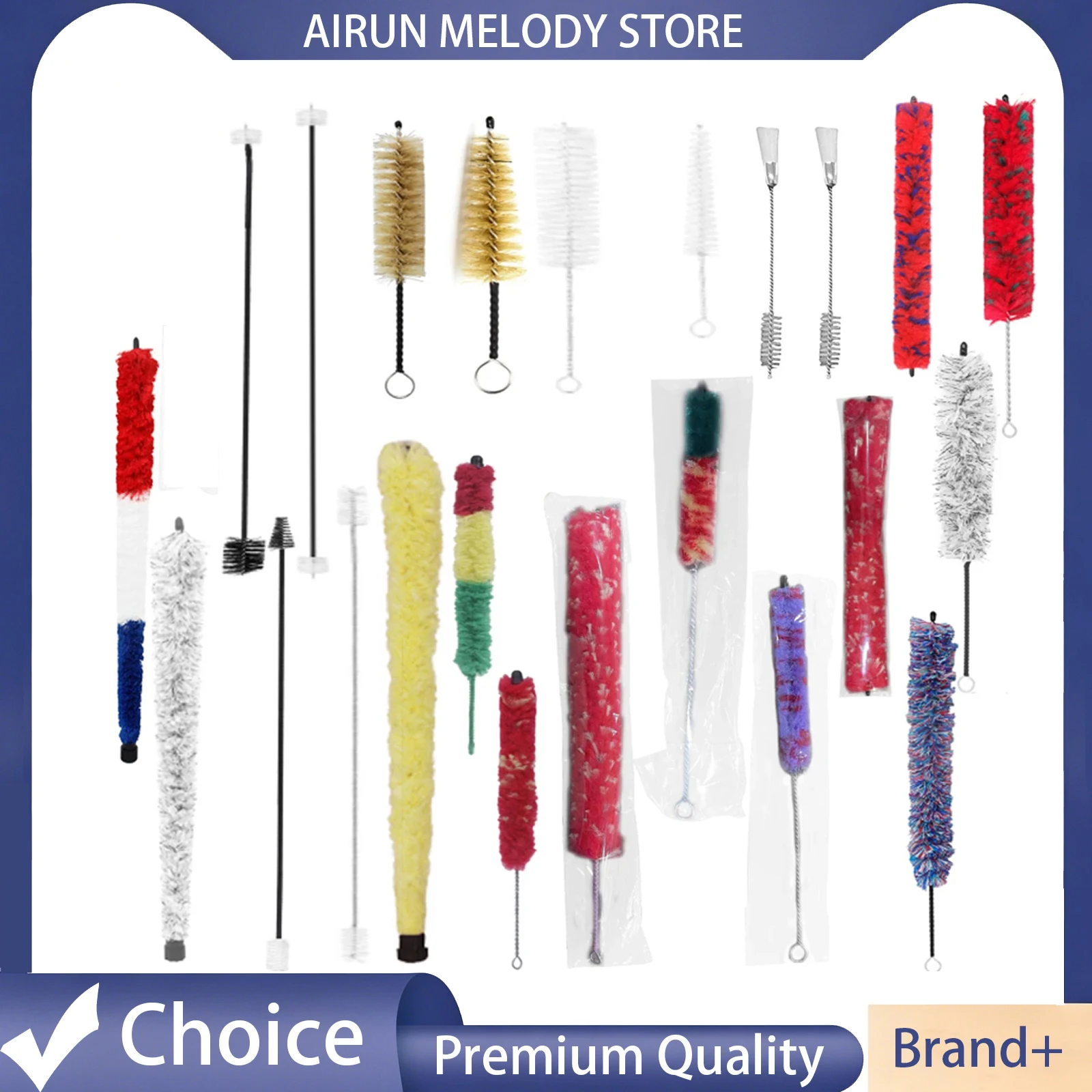 Instrument Ceaning Brush Colourful Musical Instruments Cleaning Tools for Saxophone/Clarinet/Flute/Piccolo/Trumpet/Cornet