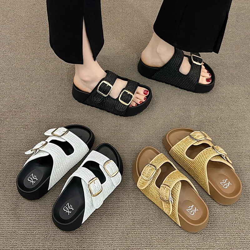 Slippers Casual Shoes Slipers Women Platform Slides Luxury Flat 2024 Shoes Ladies\' Slippers Luxury Slides Slipers Women Platform