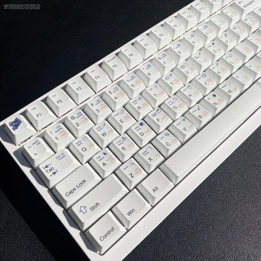 Designer Keycap Artist PS Theme PBT Sublimation Mechanical Keyboard 68 980 75 87 104 84 Adaptation