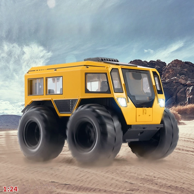 1:24 Sherp All Terrain Off Road Vehicle Simulation  Alloy Metal Diecast Car Model with Sound Light Ornaments Collection Gift