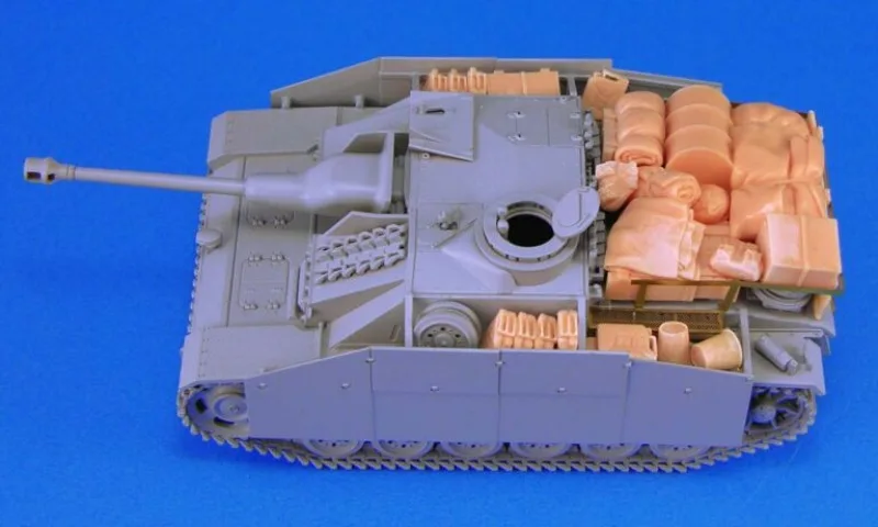 Kit ensamblado de modelo de resina fundida a escala 1/48, juego de almacenamiento STUG.III (sin tanque), sin montar y sin pintar