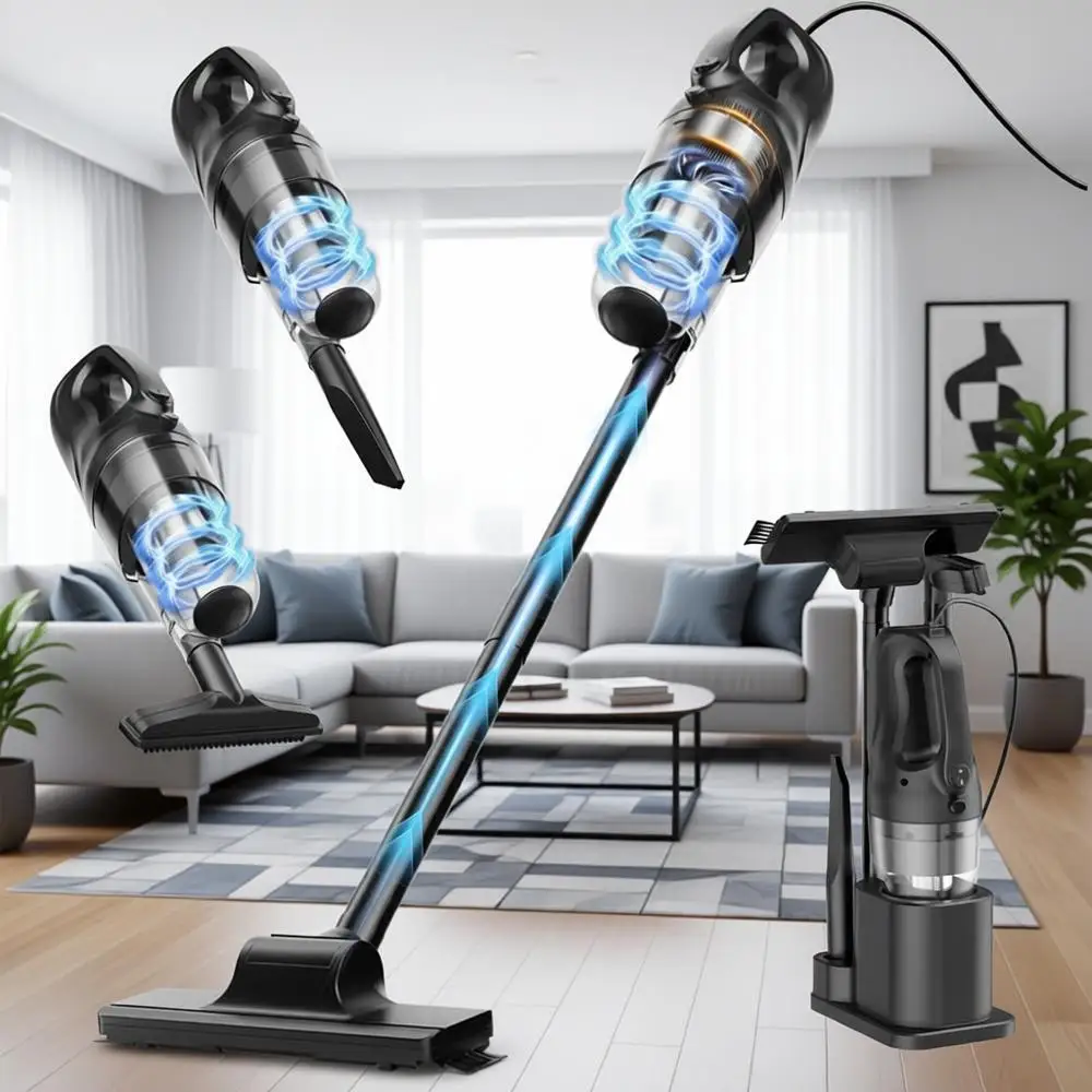 20Kpa Suction Ultra-Light Stick Vacuum for Hard Floor and Pet Hair