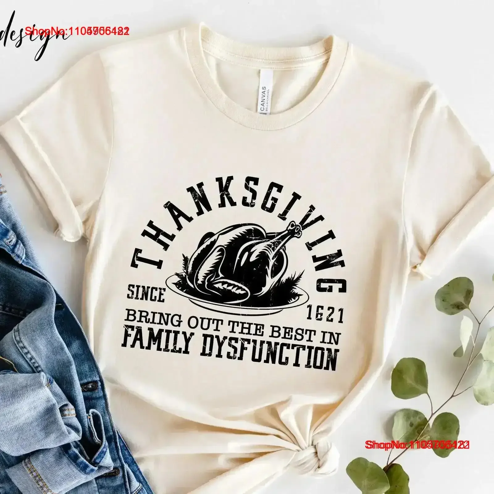 Thanksgiving T Shirt Family Dysfunction Gathering Cute Autumn Turkey vintage Washed Comfortable Soft streetwear Stretched
