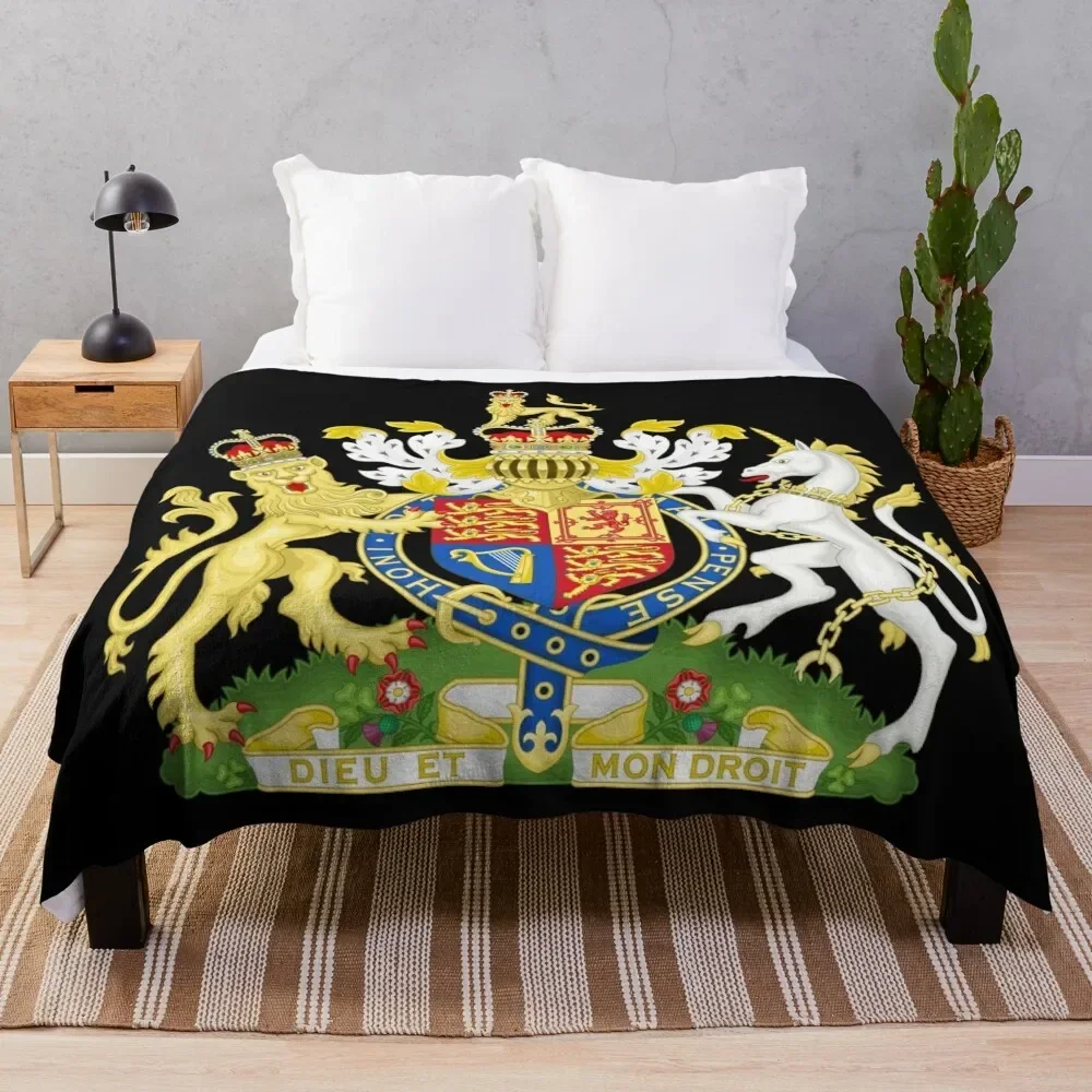 

UK royal coat of arms Throw Blanket Vintage sofa bed Decorative Sofa Decorative Sofas Blankets