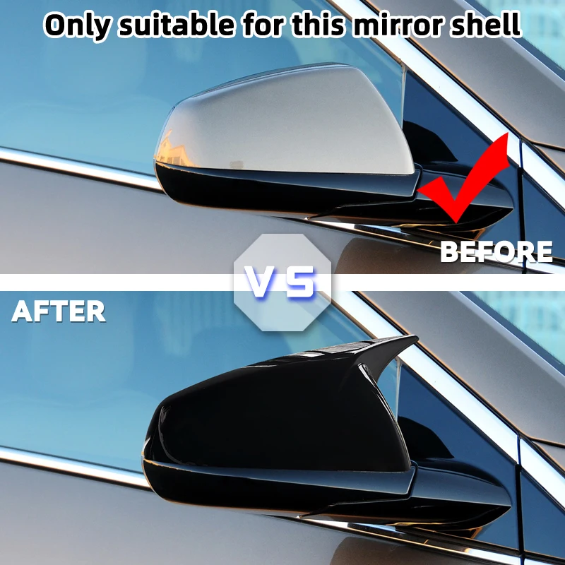 2PCs Carbon Fiber Exterior Side Rearview Mirror Cover Trim For Cadillac SRX 2010 2011 2012 2013 2014 2015 2016