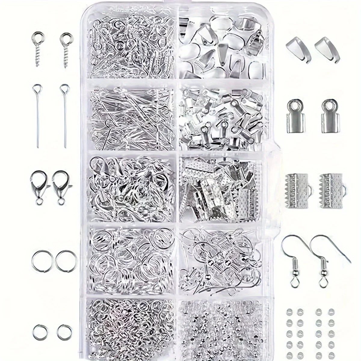 900-teiliges Schmuckherstellungs-Set für Anfänger Ohrringe Halskette DIY Perlen Zangen Werkzeugset Schmuckreparatur-Werkzeugset Geeignet für Einsteiger