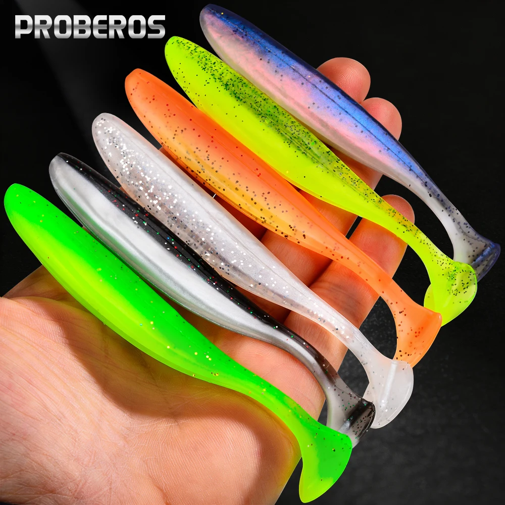 PROBEROS 4/10 Stück/Beutel Kleiner Fischschwanz-Weichköder, künstliche Angelköder, geeignet für Süß-/Salzwasser, realistischer Silikon-Angelköder