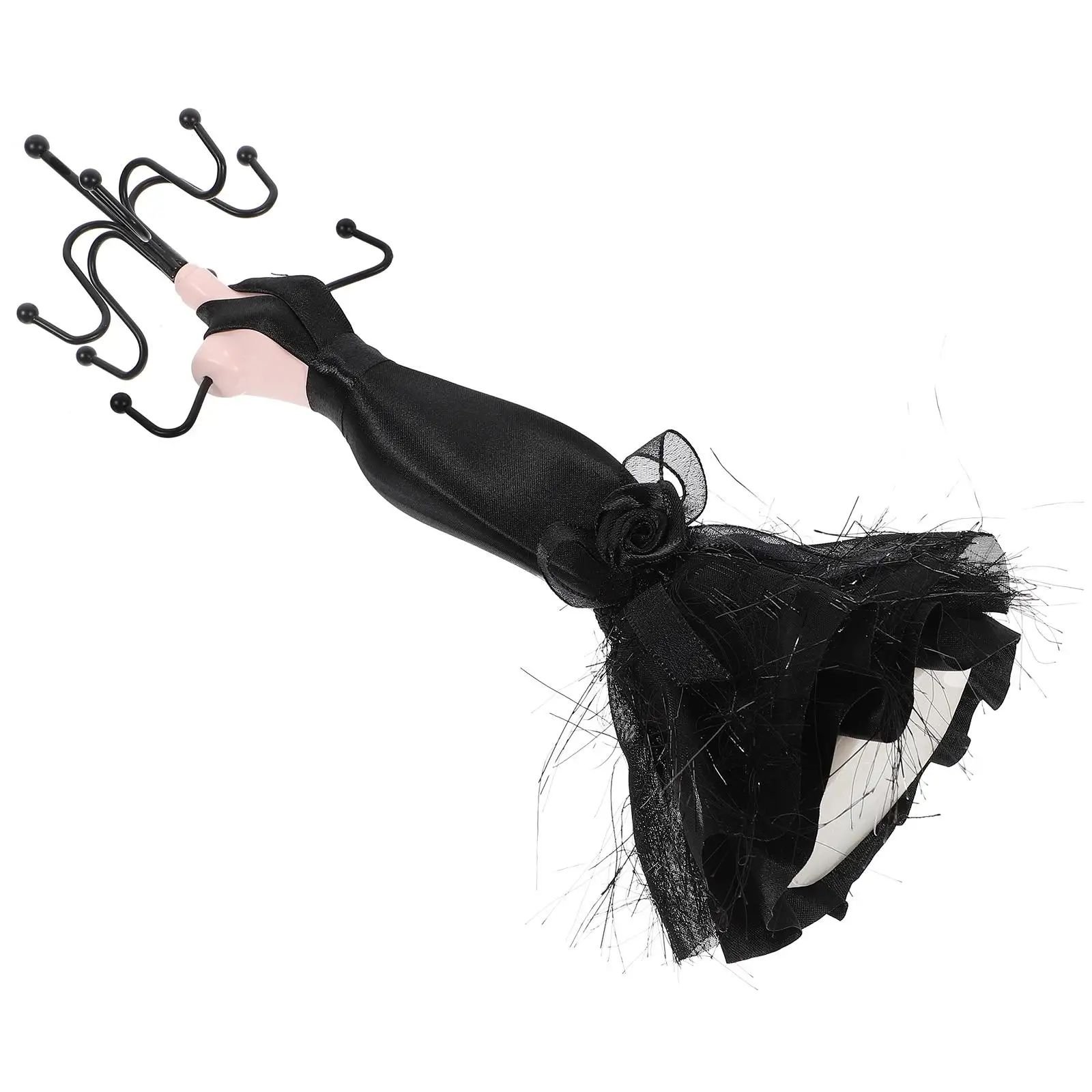 متوسط أسود حورية البحر تنورة مجوهرات عرض موقف حامل ganizer للقلائد والأساور خواتم تخزين الرف عرض موقف الرف