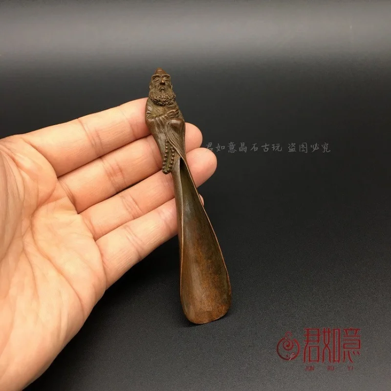 

Bronze Damo Tea Scoop Tea Shovel Retro Antique Tea Leaf Small Shovel Bronze Tea Shovel Damo Patriarch Tea Set Tea Ceremony