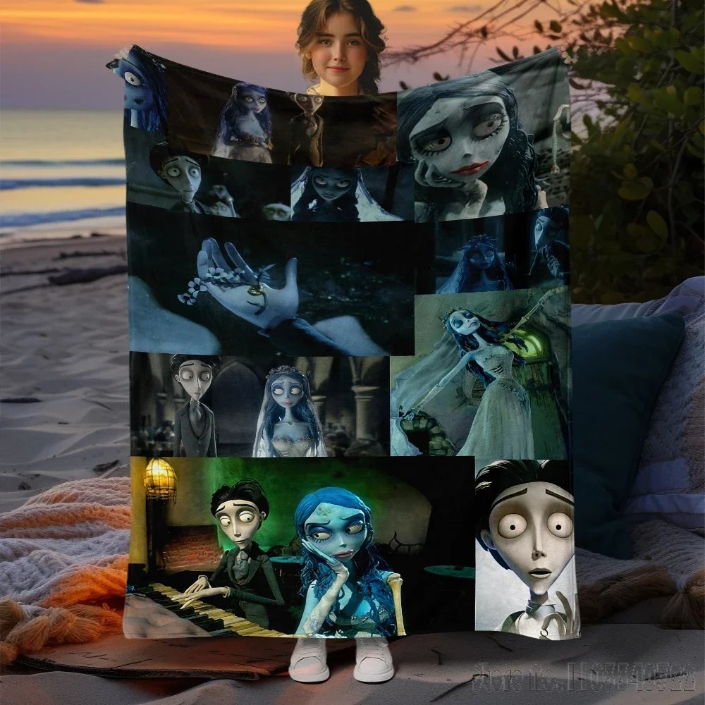 Film Tim Burton's Corpse Bride 3D Printed Kids Blanket Throw for Bed Sofa Decor Fleece Nap Blankets Boys Girls Children Gift image 6