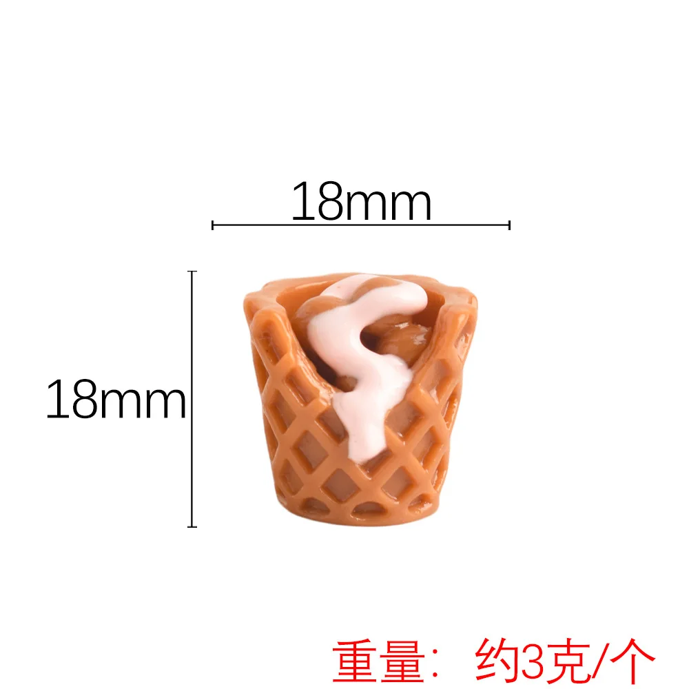 10pcs Mini Wafer Cookie Tube with Chocolate Cup and Jam Filling Crispy Dessert Model Miniature Food Resin Decoration Ornament