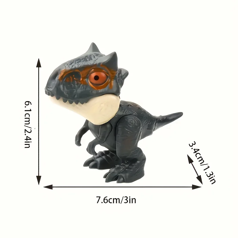 10pcs Jurassic Finger Dinosaur Model Toys Multi Joint Movable Creative Finger Biting Dinosaurs Interactive Toy Office Home Decor