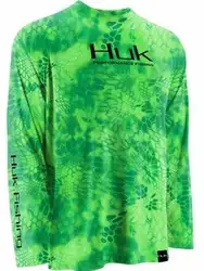 Custom Fishing Shirt Huk Long Sleeve Summer Shirt Jacket Milk Silk Fabric Breathable Silky Supple Dress Camisa Pesca Sweatshirt