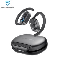 SoundPEATS LinkFree Open-Ear Headphones, Bluetooth Wireless Earbuds with 3D Adjustable Ear Hooks, Dual MIC AI Noise Cancellation