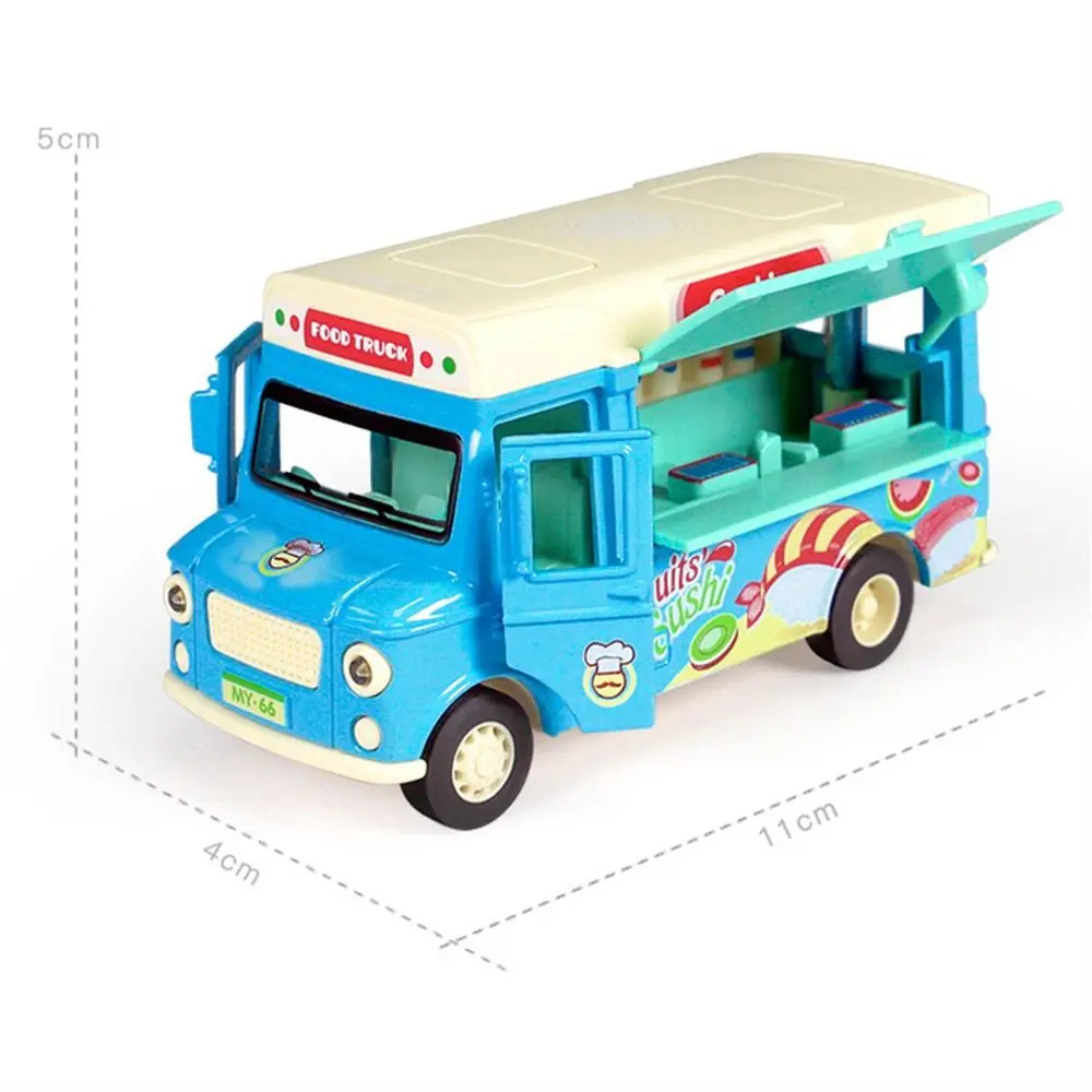 Burger Bus camion de nourriture jouet couleurs vives avec musique lumière crème glacée modèle de voiture véhicule éducatif tirer voiture enfants cadeau
