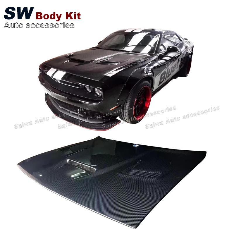 

High Quality Carbon Fiber/Aluminum Front Engine Vent Hood Hood for Dodge Challenger SRT