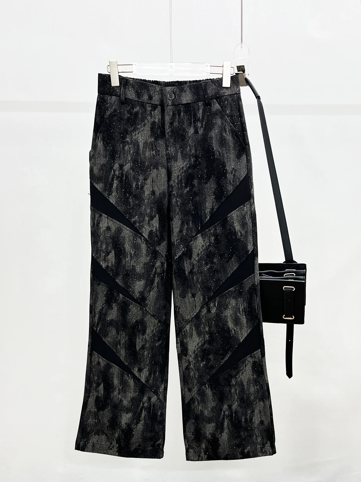 

Retro Washed Tie Dye Gold Embossed Casual Pants Men's American High Street Cool Straight Leg Wide Leg Trendy Straight Pants
