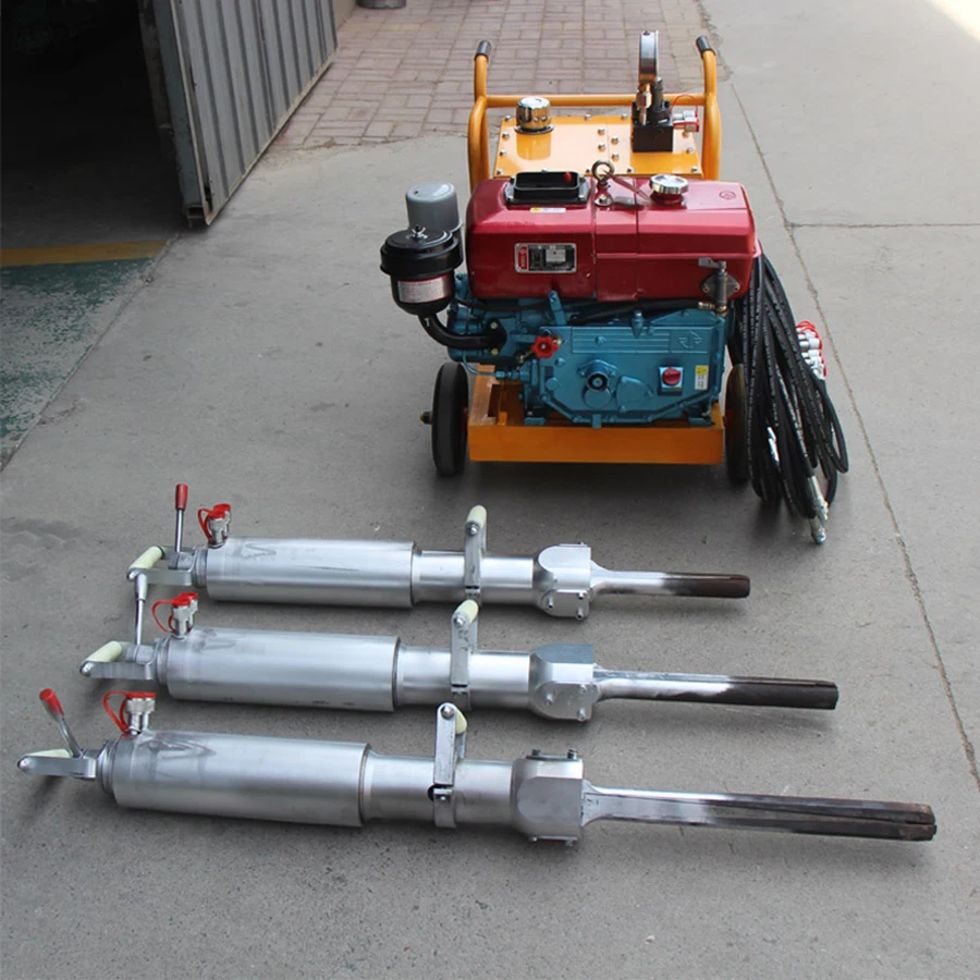 Nonexplosive Quarry Equipment Hydraulic Rock Splitter Marble Granite Breaking Tools