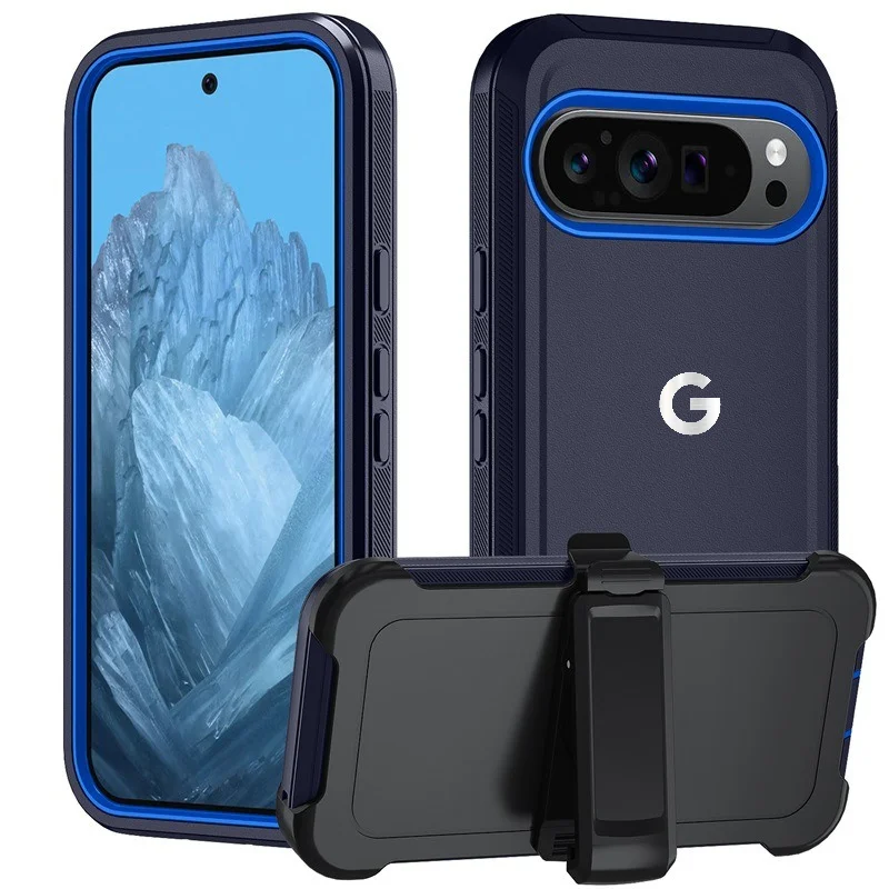 Military Heavy Armor Enhanced Drop-proof OTT-BOX Case For Google Pixel 10A 9A 10 9 Pro XL 8 Pro Belt Clip PC+TPU Protector Cover