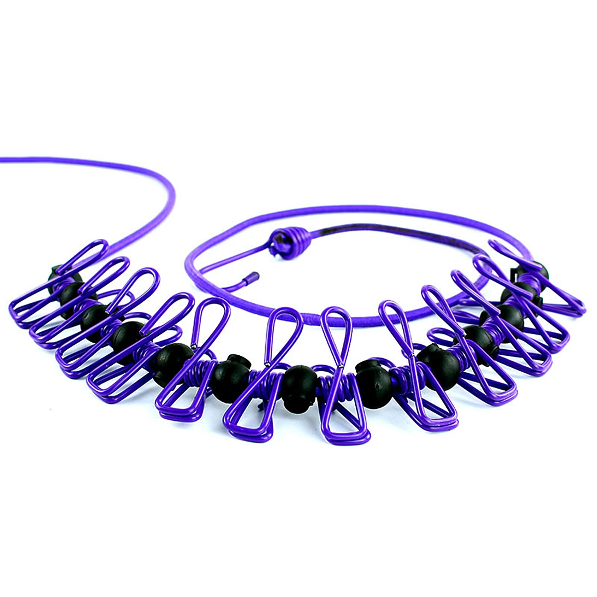 

Clothesline Premium Material Windproof Anti Slip Adjustable Clips Outdoor Travel Home Use Sturdy Heavy Duty Dry Clothes