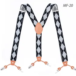 New Man's Suspenders Braces Casual Trousers Suspensorio Boxed Strap 6Clip Suspenders Gifts strap suspensorio braces