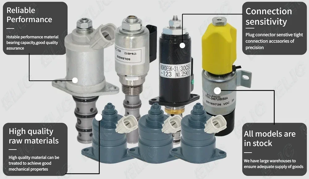 Solenoide caliente de excavadora Salesex