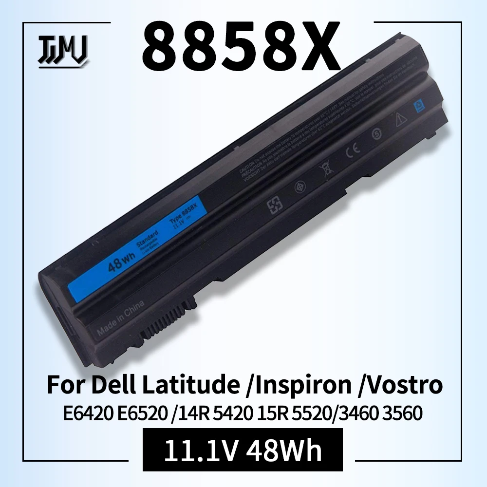 

48Wh 8858X Laptop Battery for Dell Inspiron 14R 5420 15R 5520 7520 17R 4720 7420 Latitude E5520 E6420 Vostro 3560 T54FJ 11.1V