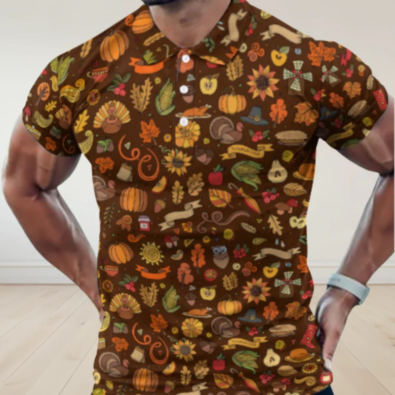 Polo d'été surdimensionné pour hommes, plage, pouvoir Floral, Style bohème, vibrations psychédéliques, élégant, décontracté, manches courtes, mode
