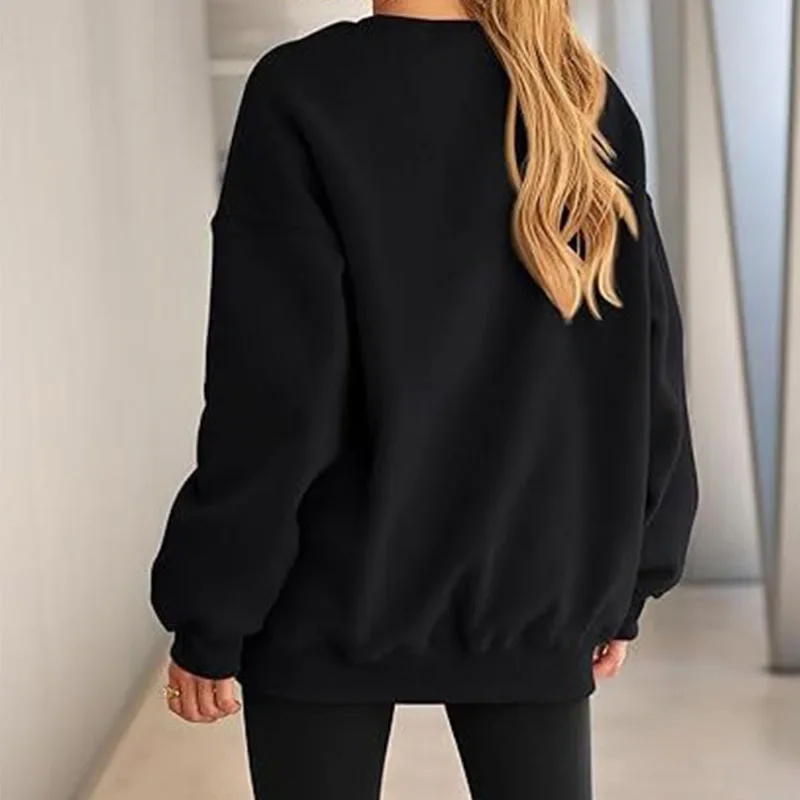 New Woman Clothing Comfortable Sweatshirts Round Neck Hoodie Loose Tops Versatile Casual Simplicity High Quality Daily Hot Sales