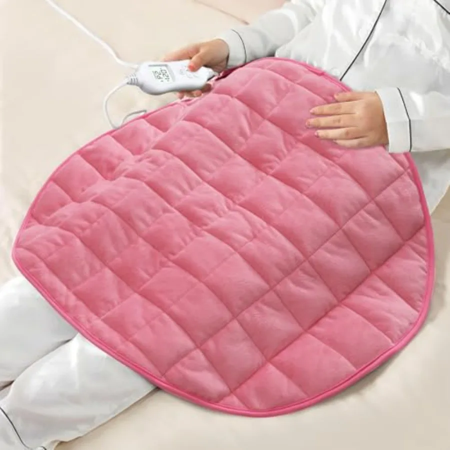 

5lbs Weighted Heating Pad for Women Electric Heated Weighted Blanket with 6 Heat Settings Timer and Auto Shut-Off Relief for Pe