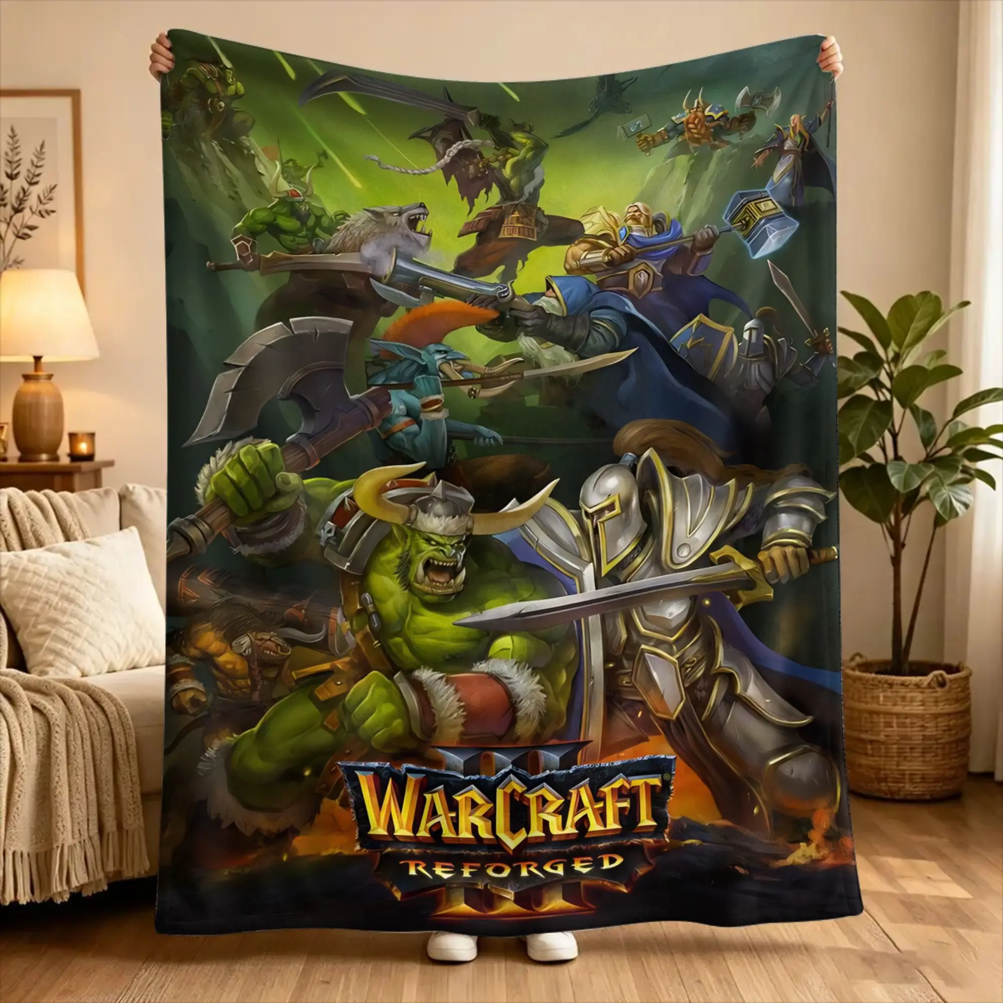 World of Warcraft Game Blanket  Warm Soft Street Trend Plush Bedding Throws For Kids Couch Chair Flannel Bedspread Bed Cover