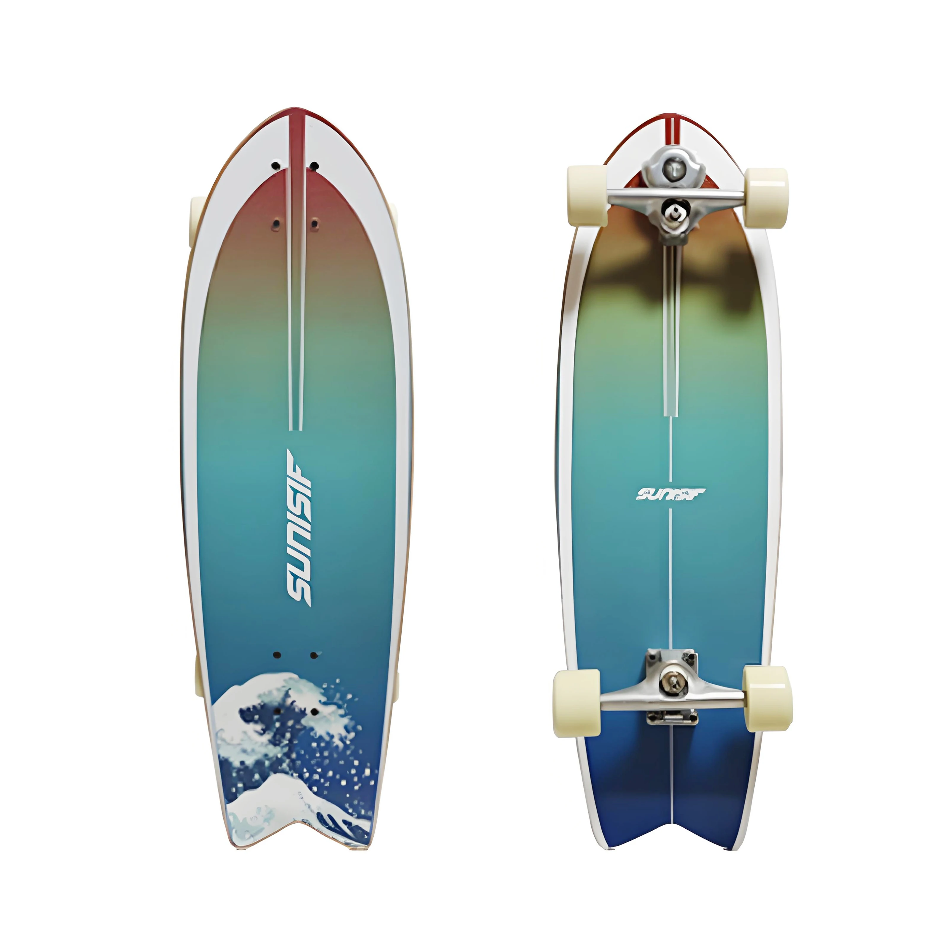 Patineta Personalizada de Alta Velocidad para Adultos Principiantes, Tabla Portátil Tipo Cola de Pez para Niños y Tabla de Surf Terrestre