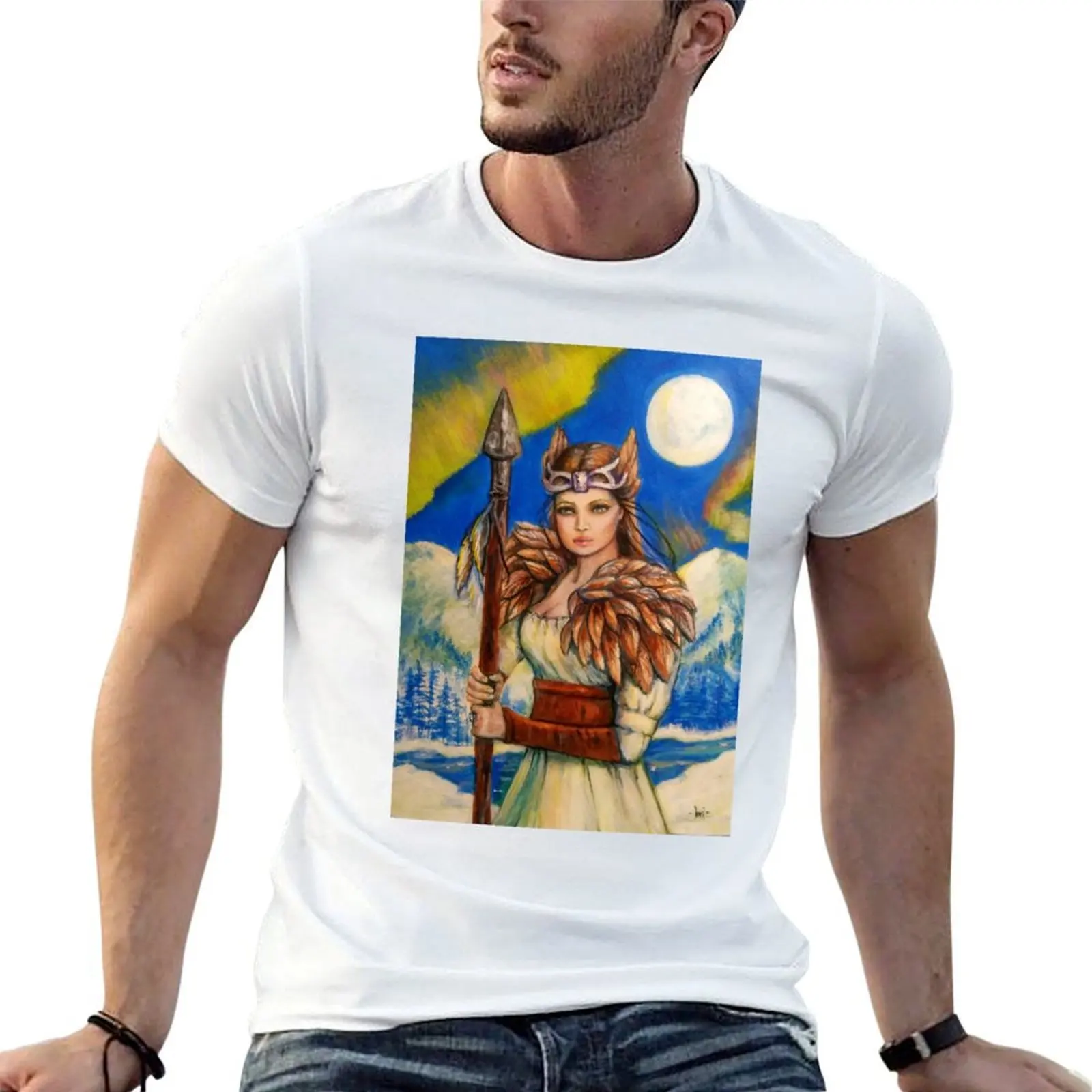 Freya Norse Goddess T-Shirt for a boy summer top designer t shirt men