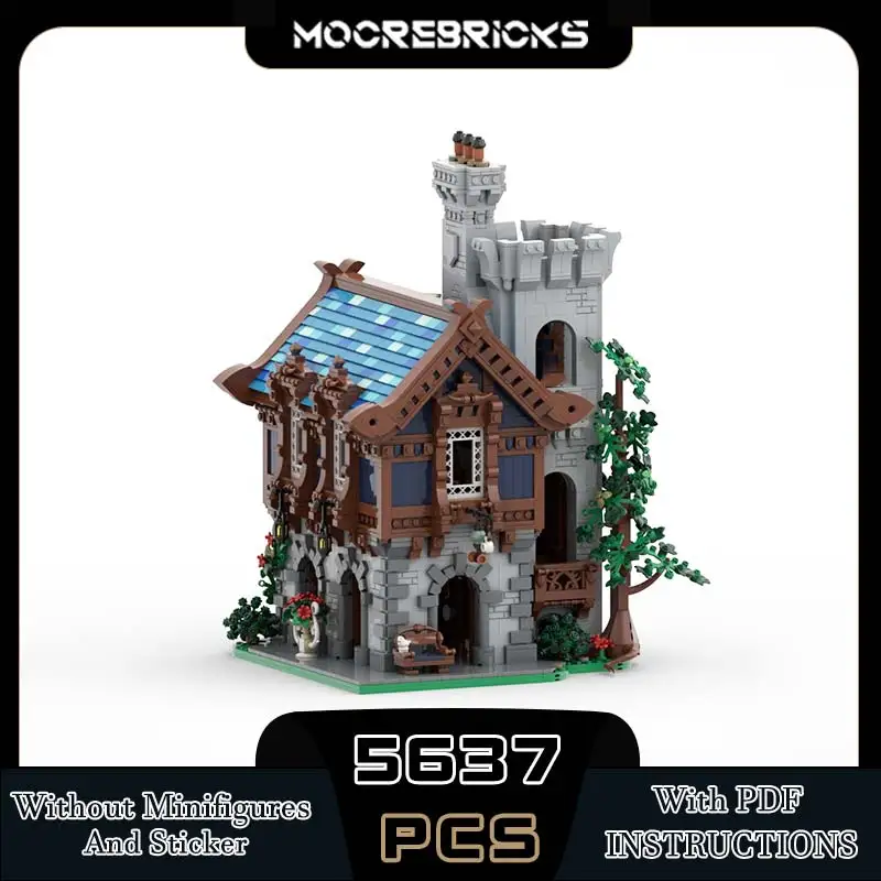 

MOC Modern Urban Street View Building Castle Pottery Shop Modular Technology Building Blocks Model Kid's Toys Bricks Gift