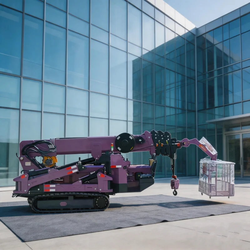 ZMT P-1147 Spider Crawler Crane 6T 10T CE Approved Full-slewing 360° Rotation Hydraulic Boom For Aerial Work Platform