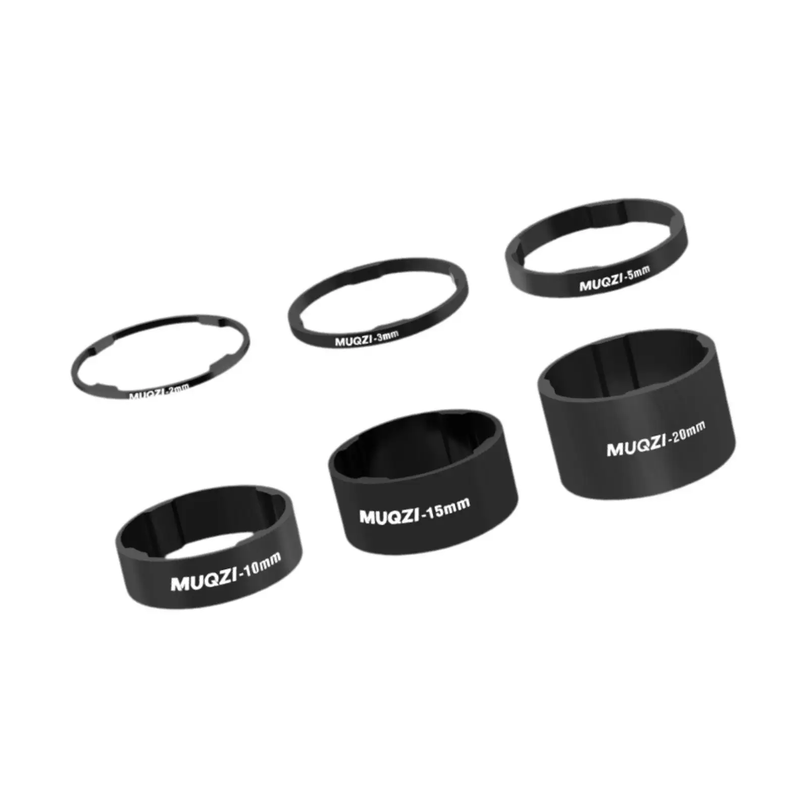 

6Pcs Bike Headset Spacer for Mountain Road Bikes Lightweight Bike Tool 2/3/5/10/15/20mm Premium Bike Stem Spacers Aluminum Alloy