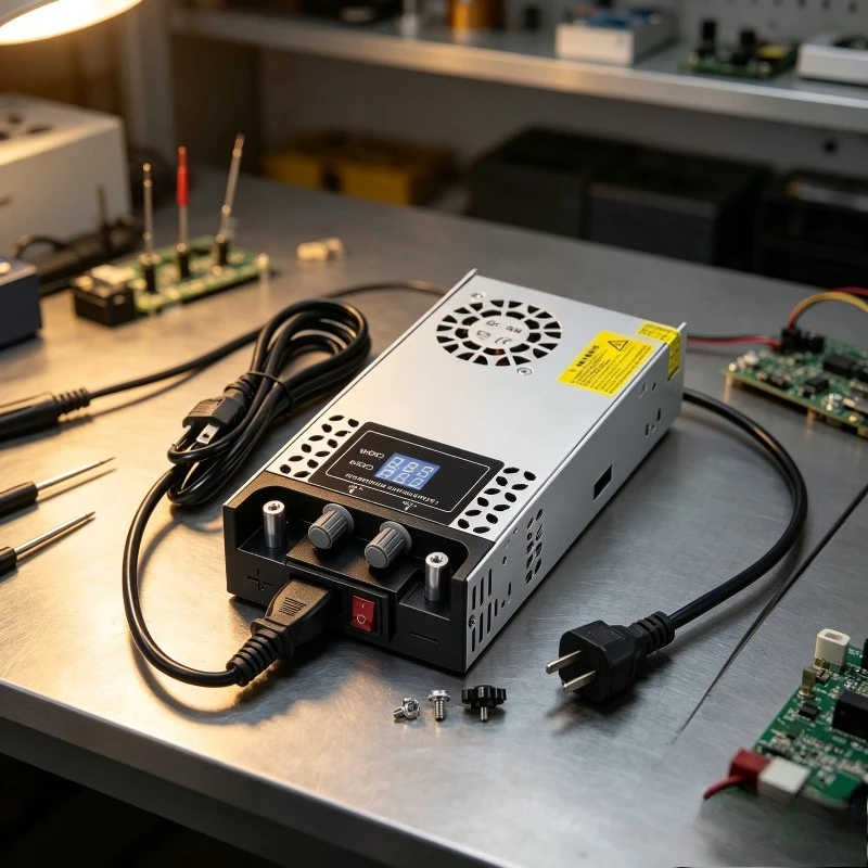 High Precision Adjustable AC-DC Switching Power Supply 0-60V 0-10A 600W Lab Industrial US Plug