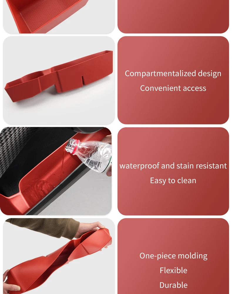 Für BMW X1 U11 2023 2024 Auto Tür Lagerung Box TPE Vorne Hinten Tür Slot Organizer Fach Armlehne Center konsole Box Auto Zubehör – Detail 13