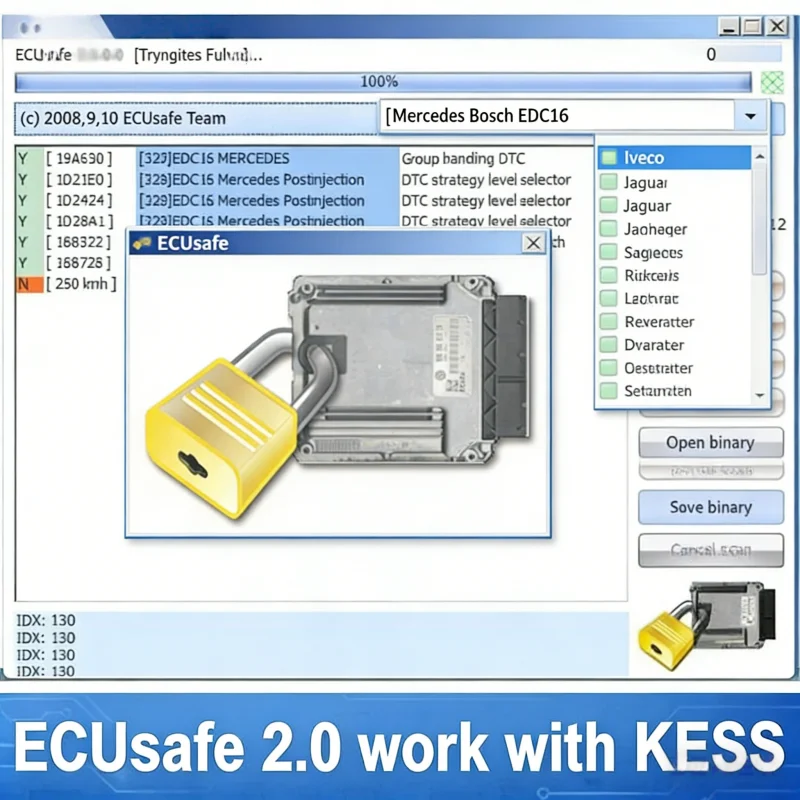 ECU Safe 2.0  Hot Selling ECUSafe 2.0 ECU ECM 2.0 Diagnostic Tool CD DVD Software For Car and Trucks CD USB work with KESS