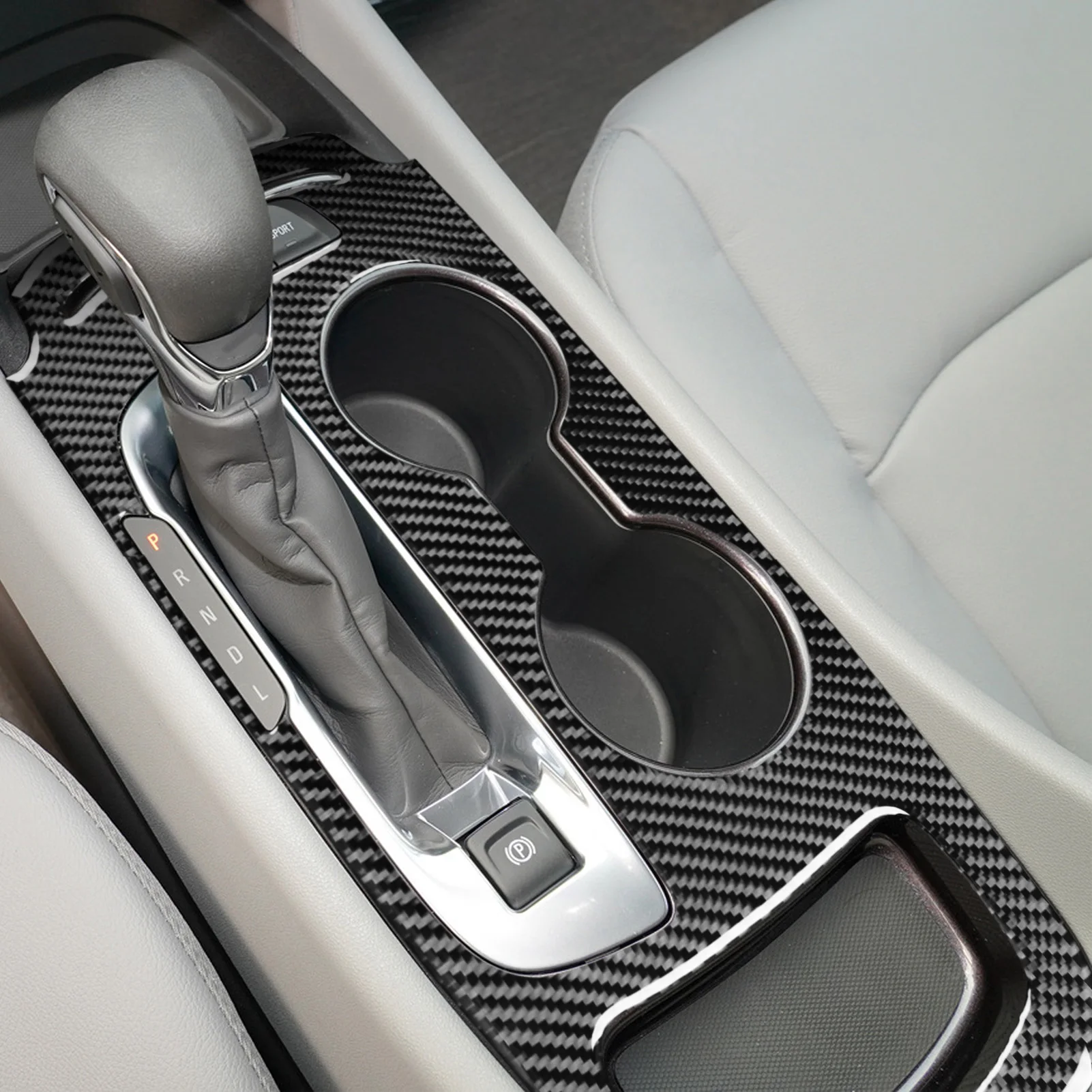 couvercle-de-panneau-de-rangement-de-tasse-d'eau-de-changement-de-vitesse-en-fiber-de-carbone-accessoires-de-voiture-autocollant-decoratif-interieur-pour-chevrolet-malibu-2016-–-2024
