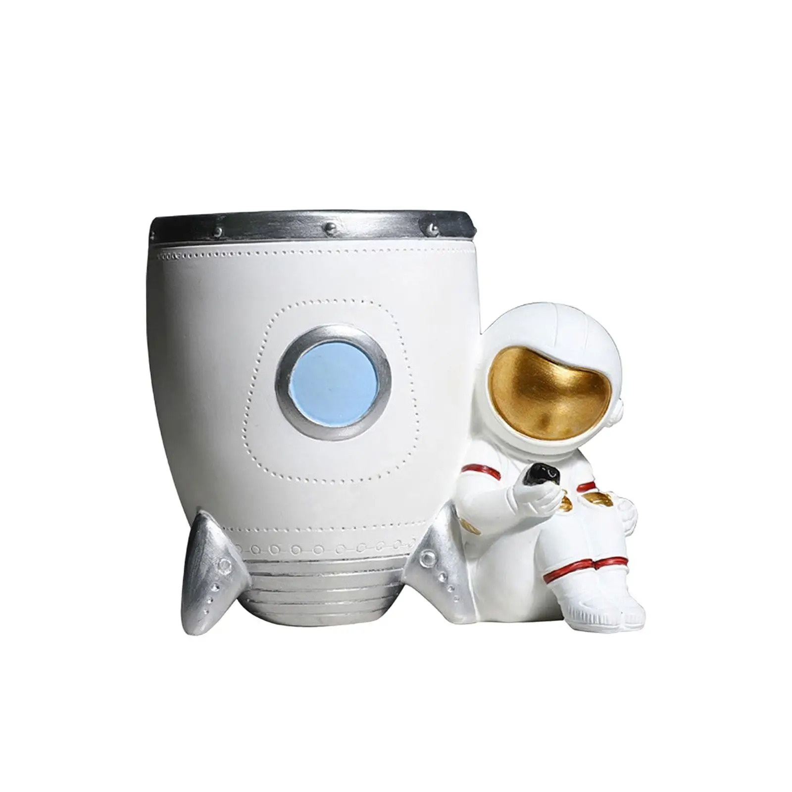 Astronaut Pen Pencil Holder Cartoon Astronaut Ornaments Spaceman Figure for Home Office