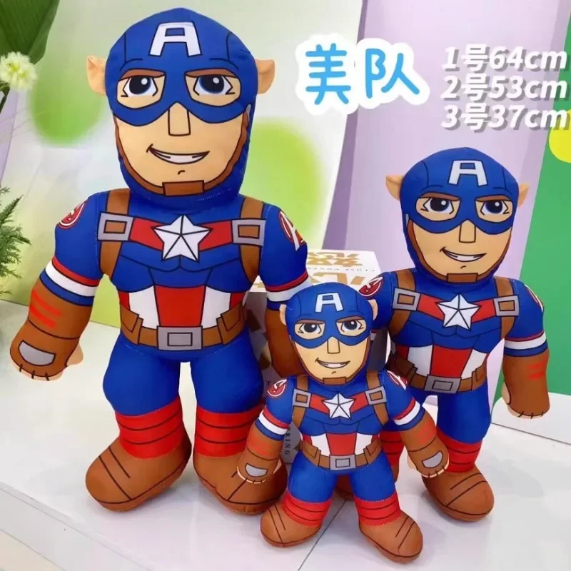 

The Avengers Cartoon Marvel Movie Spider Man Plush Doll Anime Parallel Universe The Hulk Iron Man Plush Toy Kids Captain Doll