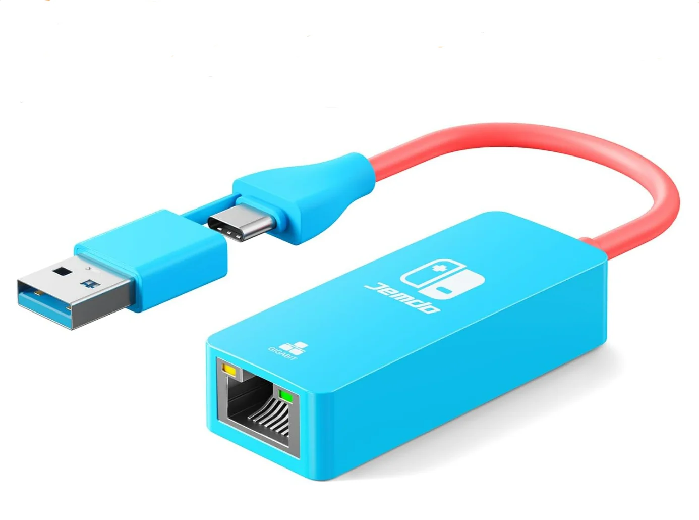 

USB to Ethernet Adapter for Switch, 1000Mbps Ethernet Adapter, Gigabit RJ45 LAN Network Adapter Compatible with Nintendo Switch