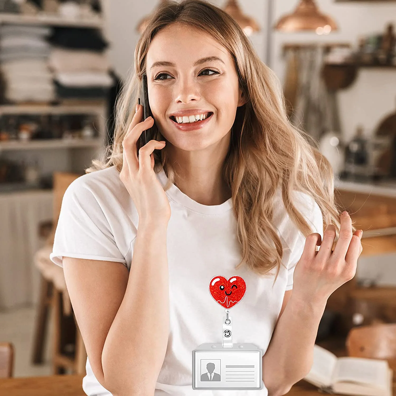 New Retractable Badge Reel With Belt Clip Cute Nurse Doctor Name Tag Card Holder Accessories Office Supply Clip Staff Card